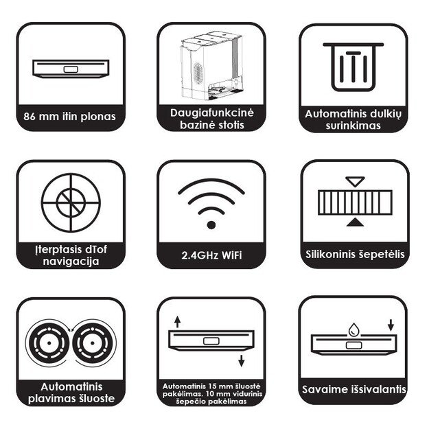 Plaunantis robotas siurblys Zyle ZY50RV, su savaiminio išsivalymo stotele 3