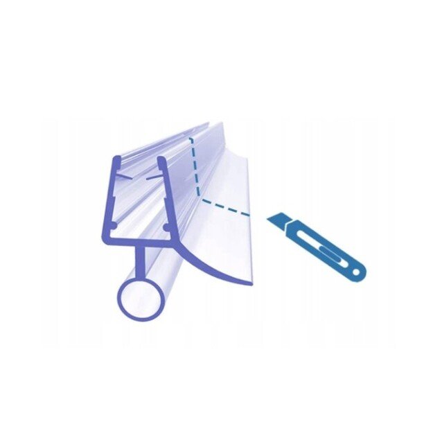 Dušo durų tarpinė skaidri 1000MM, 6mm storio stiklui, ST0010006 3