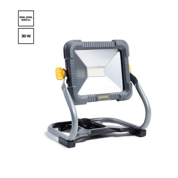 Akumuliatorinis prožektorius Grunder LED L3020Li, 18 V 1