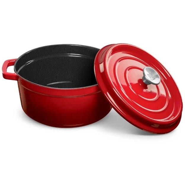 Grandfeu ketaus puodas, 4.7L, raudonas 5