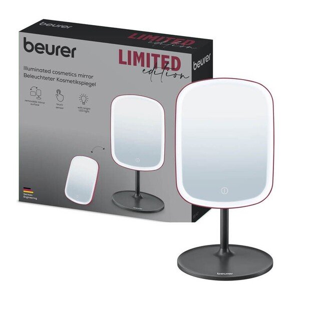 Kosmetinis veidrodis su apšvietimu Beurer BS 47 Limited, juodas/raudonas 1