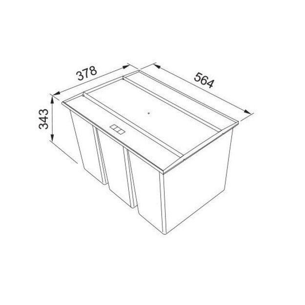 Šiukšliadėžė Franke EasySort 600-2-2 121.0494.193 1