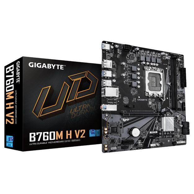 Mainboard|GIGABYTE|Intel B760 Express|LGA1700|Micro-ATX|Memory DDR5|Memory slots 2|B760MHV21.0