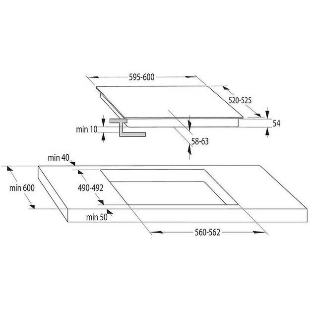 Įmontuojama indukcinė kaitlentė Gorenje G400, GI601FMC, 60 cm 1
