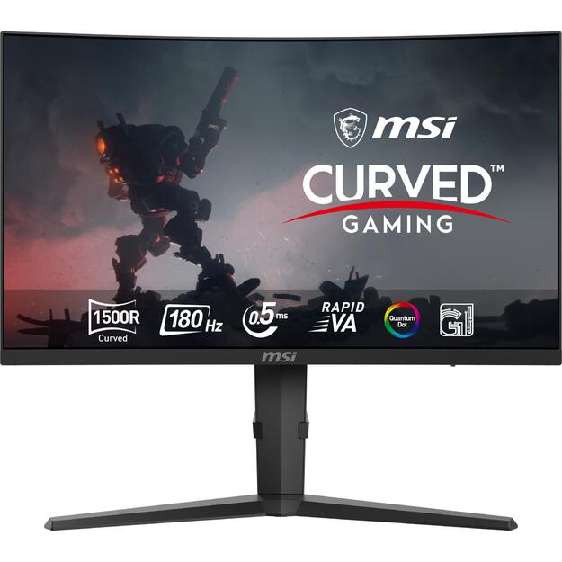 LCD Monitor|MSI|MAG 275CQRF QD E2|27 |Gaming/Curved|Swivel|Height adjustable|Tilt|Matte|Panel VA|2560x1440|16:9|180Hz|1 ms|Colour Black|MAG275CQRFQDE2