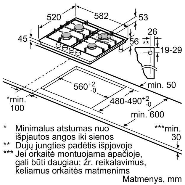 Kaitlentė dujinė Bosch PGH6B5B90 6