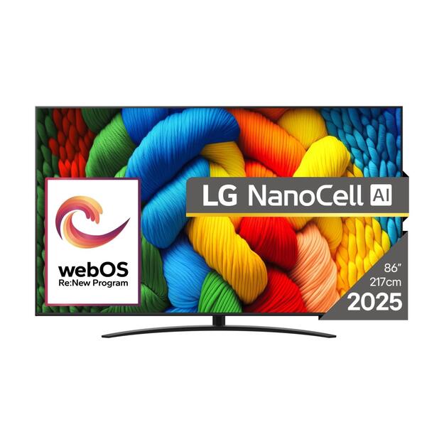 TV Set|LG|86 |4K/Smart|3840x2160|Wireless LAN|Bluetooth|webOS|Black|86NANO81A3A