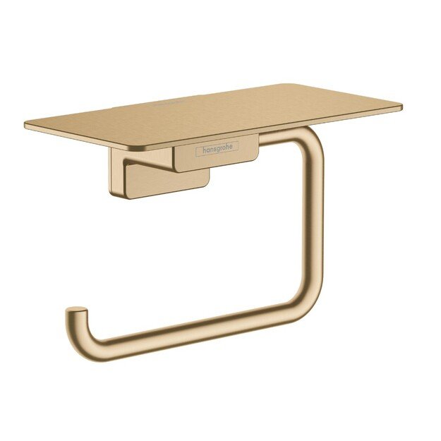 Tualetinio popieriaus laikiklis su lentynėle Hansgrohe AddStoris 41772140, &scaron;lifuotos bronzos