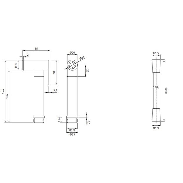 &Scaron;lifuoto vario spalvos bidė komplektas OMNIRES BIDETTA Y SYSYBICPB 2