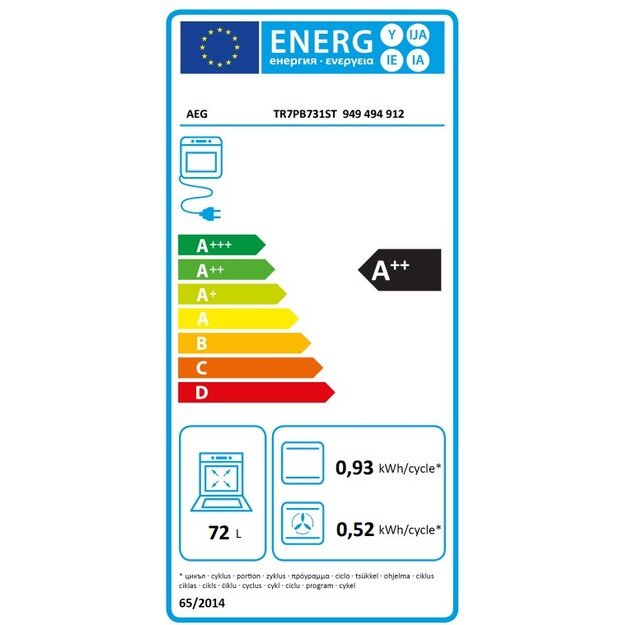 Įmontuojama orkaitė AEG 7000, MealAssist, TR7PB731ST 1
