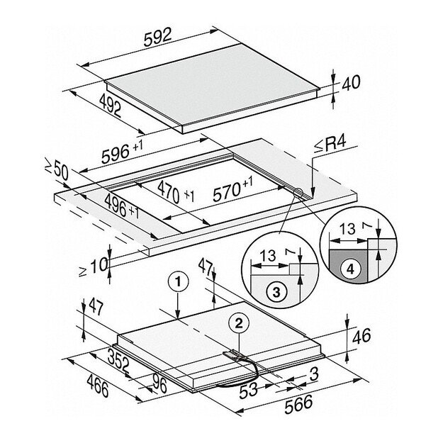 Stiklokeraminė kaitlentė Miele KM 6520 FL 1