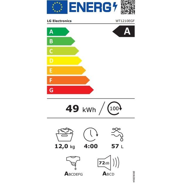 Skalbyklė-Džiovyklė LG WT1210EGF 6