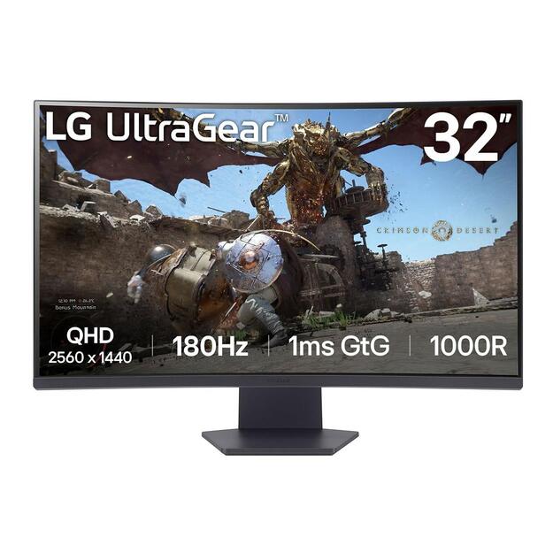 LCD Monitor|LG|32GS60QC-B|32 |Gaming/Curved|Panel VA|2560x1440|16:9|180 Hz|Matte|1 ms|Tilt|32GS60QC-B