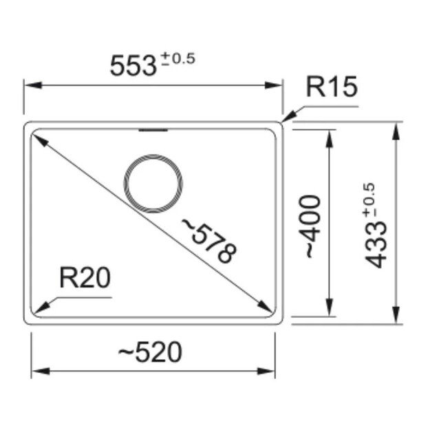 Plautuvė Franke MRG 110-52 Matte black eksc. 125.0683.234 1