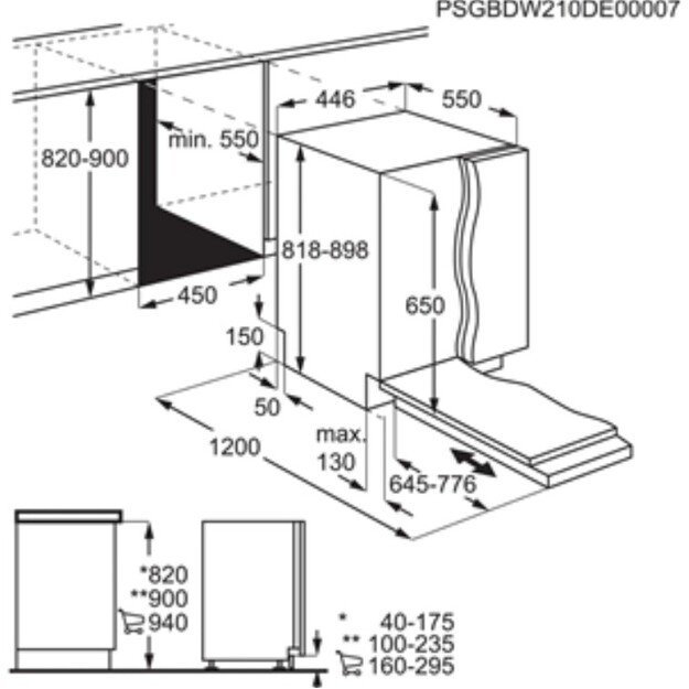 Įmontuojama indaplovė Electrolux EEM63301L 1