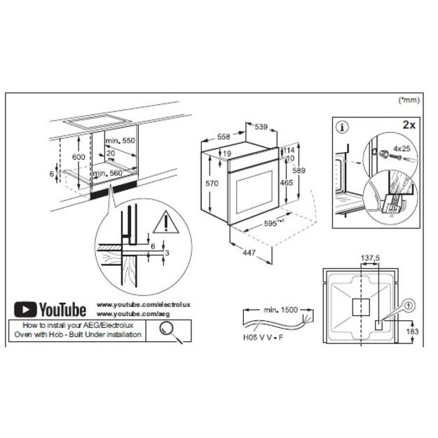 Įmontuojama orkaitė Electrolux 500 serija, SurroundCook su SteamBake, KODEF70BZ 1
