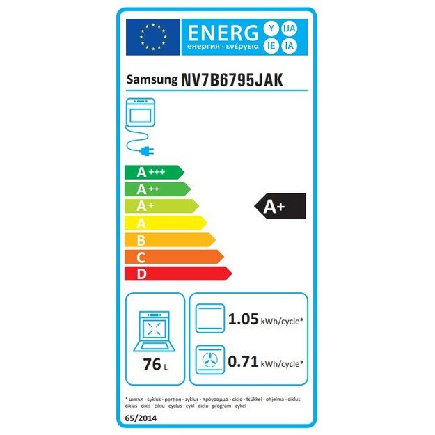 Įmontuojama orkaitė Samsung NV7B6795JAK/U3 3
