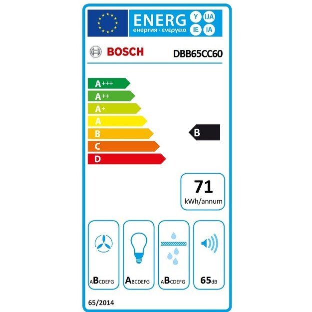 Įmontuojamas gartraukis Bosch 4 serijos, DBB65CC60, 60 cm 1