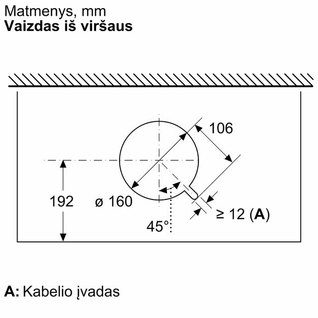Įmontuojamas gartraukis Bosch 4 serijos, DBB65CC60, 60 cm 3