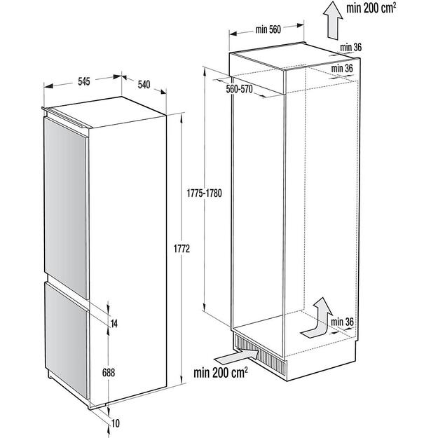 Šaldytuvas GORENJE NRKI218EA0