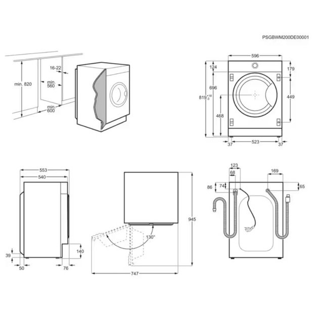 Skalbyklė-Džiovyklė ELECTROLUX EW7W368SI