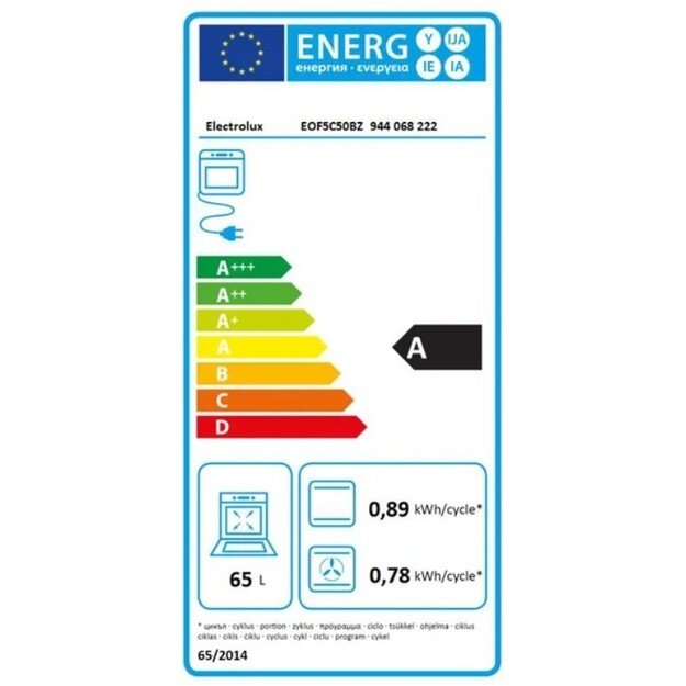 Įmontuojama orkaitė Electrolux EOF5C50BZ