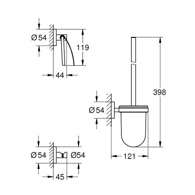 Aksesuarų rinkinys Grohe Essentials City 40407001