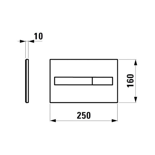 WC klavišas  LIS Dual Flush, chromas 8956610040001