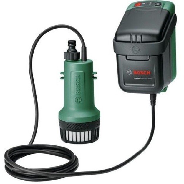 Akumuliatorinis lietaus vandens siurblys Bosch GardenPump 18V-2000, 06008C4202