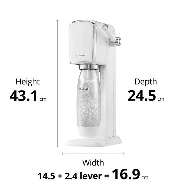 Gazuotų gėrimų gaminimo aparatas SodaStream Art White