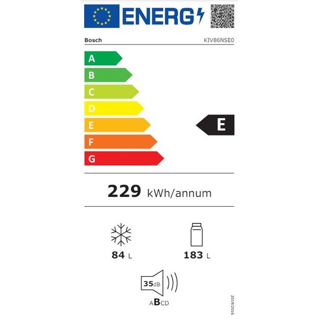 Įmontuojamas šaldytuvas Bosch KIV86NSE0