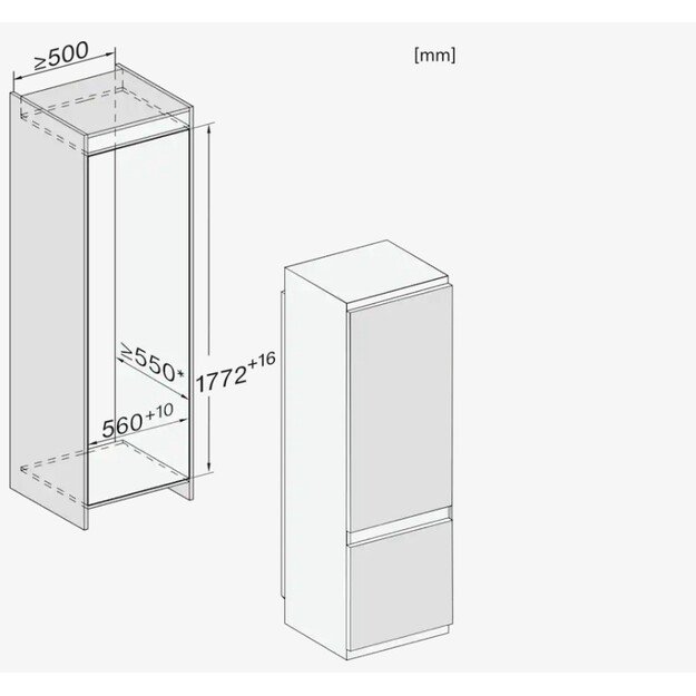 Įmontuojamas šaldytuvas Miele KF 7731 D, 12445010