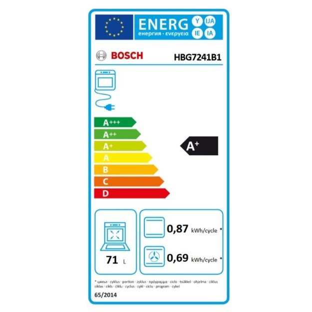 Orkaitė BOSCH HBG7241B1 el.