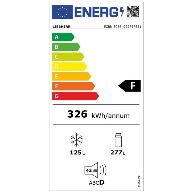 Įmontuojamas šaldytuvas LIEBHERR ECBN 5066