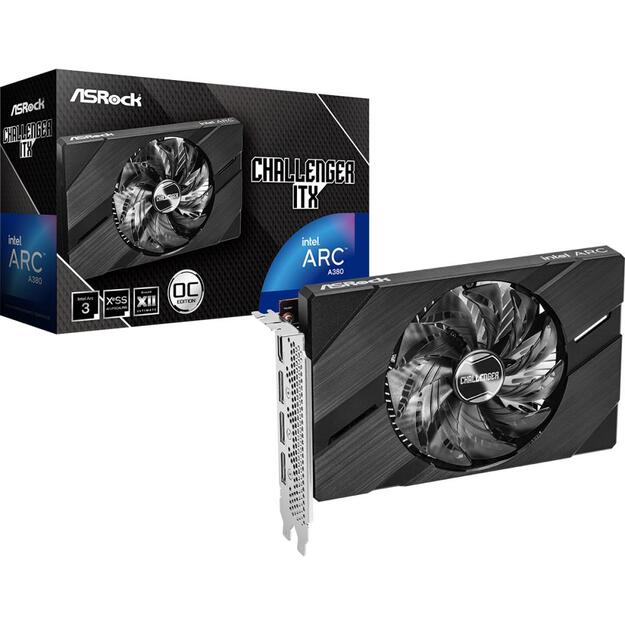 Graphics Card|ASROCK|Intel Arc A380|6 GB|GDDR6|96 bit|PCIE 4.0 8x|GPU 2250 MHz|Dual Slot Fansink|1xHDMI|3xDisplayPort|A380CLI6GO