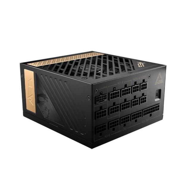 Power Supply|MSI|1300 Watts|Efficiency 80 PLUS PLATINIUM|PFC Active|MEGAI1300PPCIE5