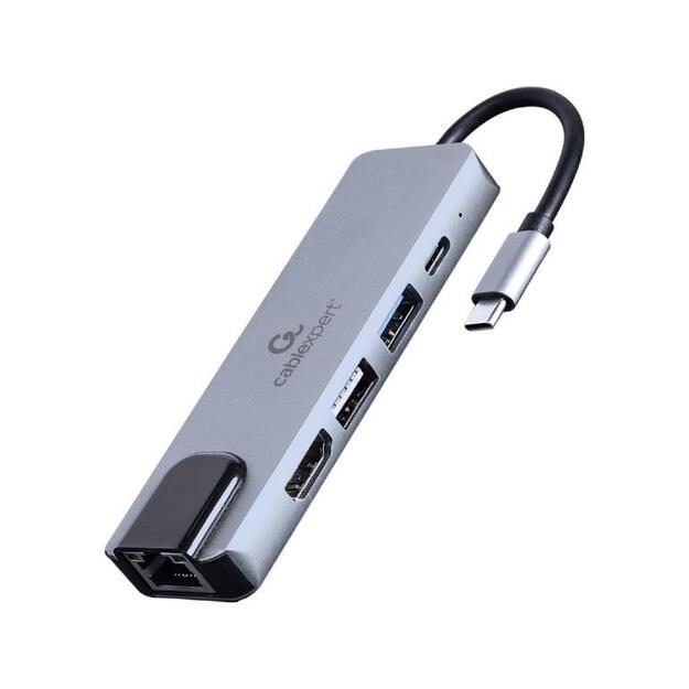 I/O ADAPTER USB-C TO HDMI/USB3/5IN1 A-CM-COMBO5-04 GEMBIRD