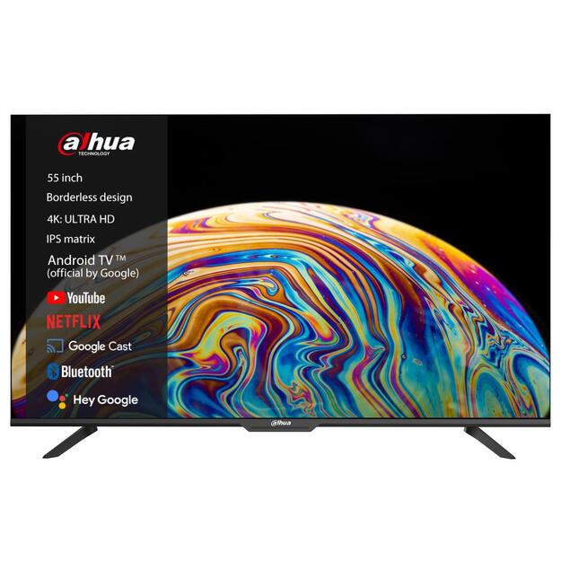 TV Set|DAHUA|55 |4K/Smart|3840x2160|Wireless LAN|Bluetooth|Android TV|Black|DHI-LTV55-SD400