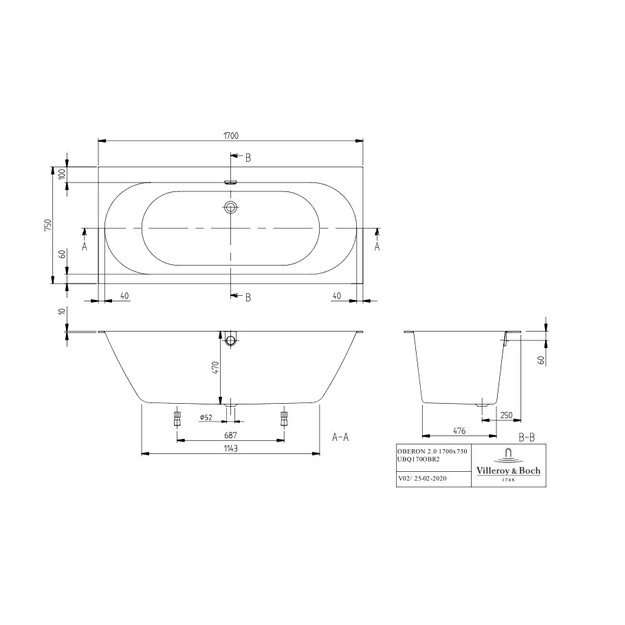 Vonia Villeroy UBQ170OBR2DV