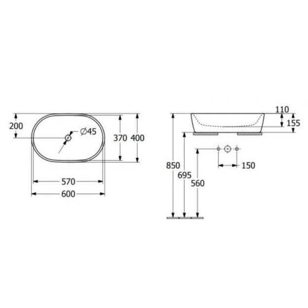 Praustuvas Architectura 60x40 5A266101