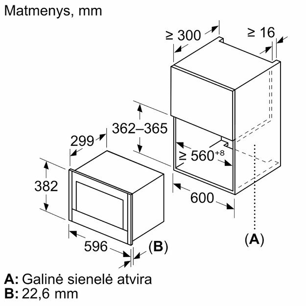 Įmontuojama mikrobangų krosnelė Neff N 70, NR9WR21Y1