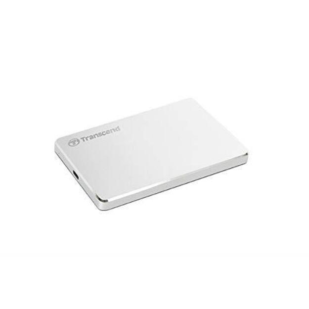 External HDD|TRANSCEND|StoreJet|2TB|USB 3.1|Colour Silver|TS2TSJ25C3S