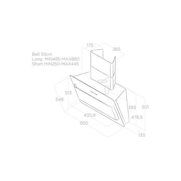 Gartraukis ELICA BELT BL/F/80, PRF0032793C 3