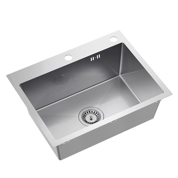 Virtuvės plautuvė su sifonu, 1 dubuo b/o + Qmat + įdėklas + dozatorius + lenta Quadron QUADRON LUKE  4