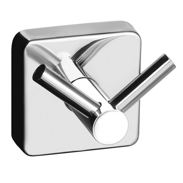 Dvigubas rankšluosčių kabliukas Kapitan QUATTRO 42 02, chromo