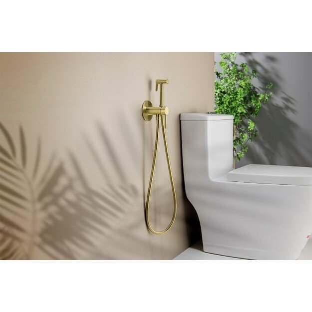 Potinkinis bide maišytuvas su dušeliu BlueWater BOSTON BOS-BBP.040, šlifuoto aukso 3