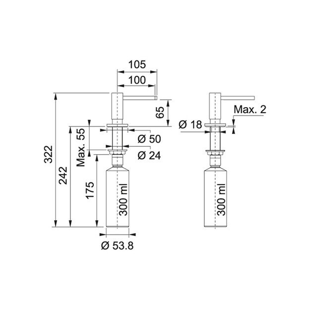 Dozatorius Franke Active 119.0547.906	juodas 1