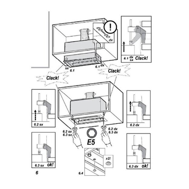 Įmontuojamas gartraukis ELICA ENTER WH/A/52, PRF0197651 4