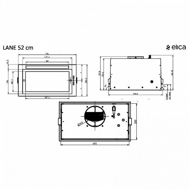 Įmontuojamas gartraukis ELICA ENTER WH/A/52, PRF0197651 3