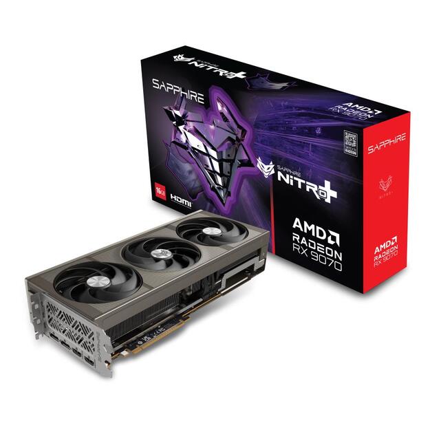 Graphics Card|SAPPHIRE|AMD Radeon RX 9070|16 GB|GDDR6|256 bit|Triple slot Fansink|2xHDMI|2xDisplayPort|11349-01-20G